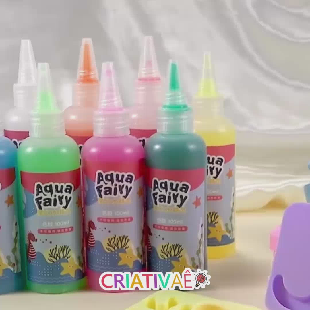 Carregar vídeo: Áqua Fairy - Kit Mágico Completo para Desenhos 3D em Água (Atóxico 100% Seguro)