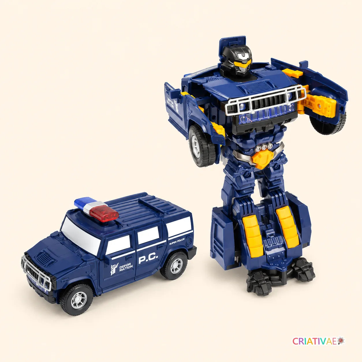 Robotcar Criativaê - Robô 2 em 1 que Vira Carro