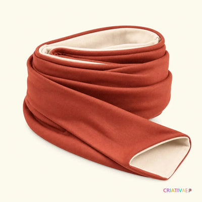 Sling Criativ suporte elástico terracota para carregar bebê no colo