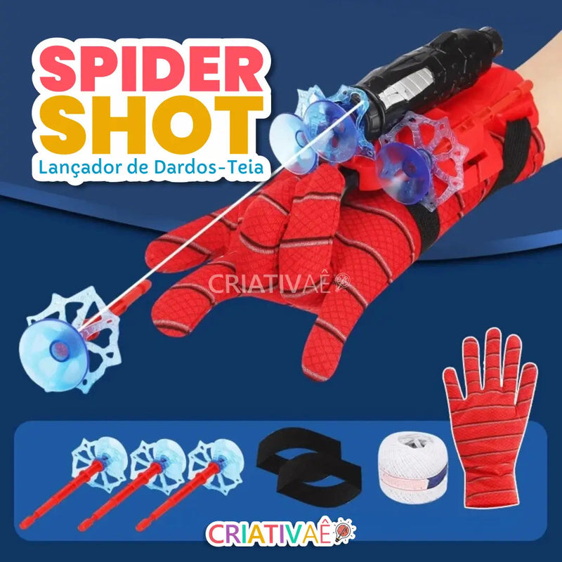 Spider Shot - Lançador de Dardo-Teia do Homem Aranha Spider Shot - Lançador de Dardo-Teia do Homem Aranha Criativaê 