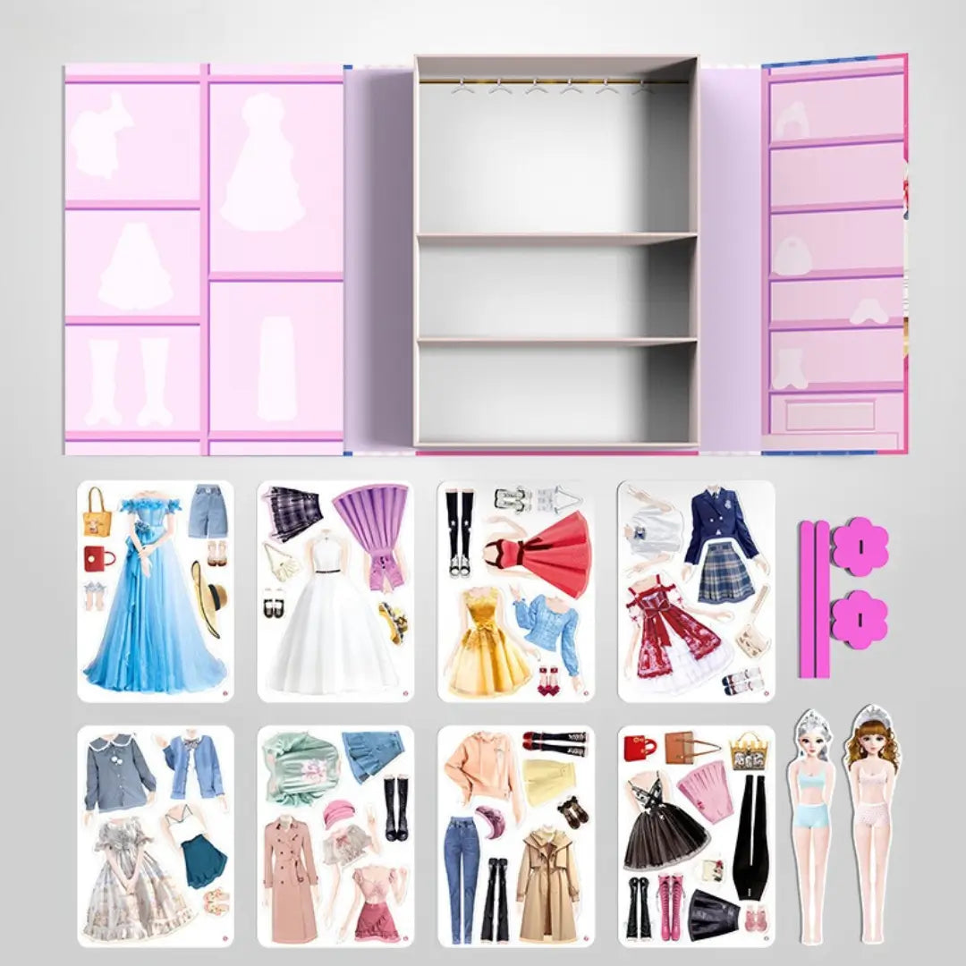 Styldoll - Boneca Fashionista Roupas Magnéticas Styldoll - Boneca Fashionista Roupas Magnéticas Criativaê 2 Styldoll Guarda Roupa Completo 