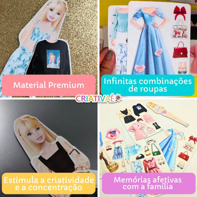 Styldoll - Boneca Fashionista Roupas Magnéticas Styldoll - Boneca Fashionista Roupas Magnéticas Criativaê 