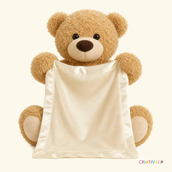Teddy Esconde Criativaê - Ursinho de Pelúcia Interativo Cadê Achou