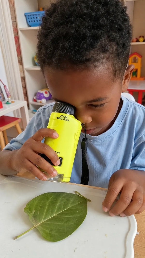 Foto de cliente: crianca com Microscopic em casa