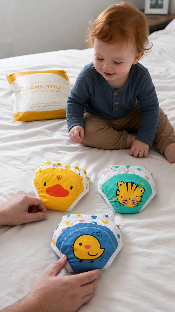 Foto de cliente: bebe com Kit 3 Fraldas para Desfralde Confort Cute Baby Premium