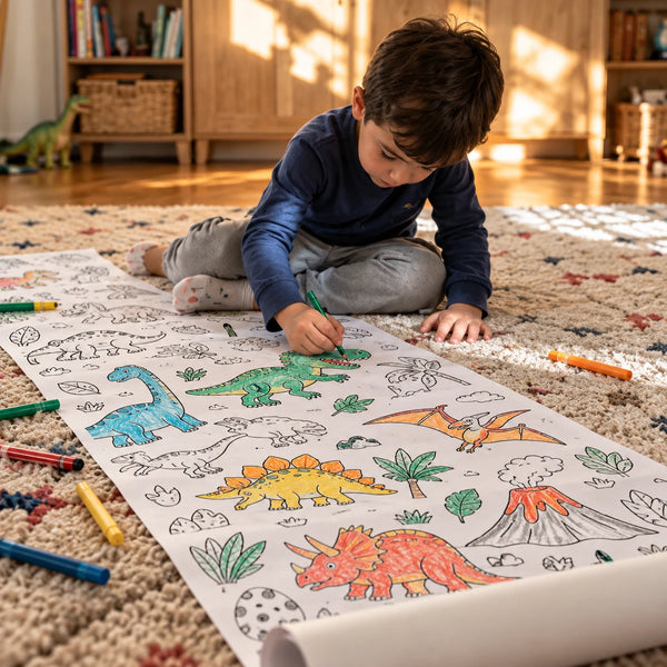 Bobina Criativa Criativaê - Rolo de Colorir de 3 Metros com Mais de 1000 Desenhos Coláveis