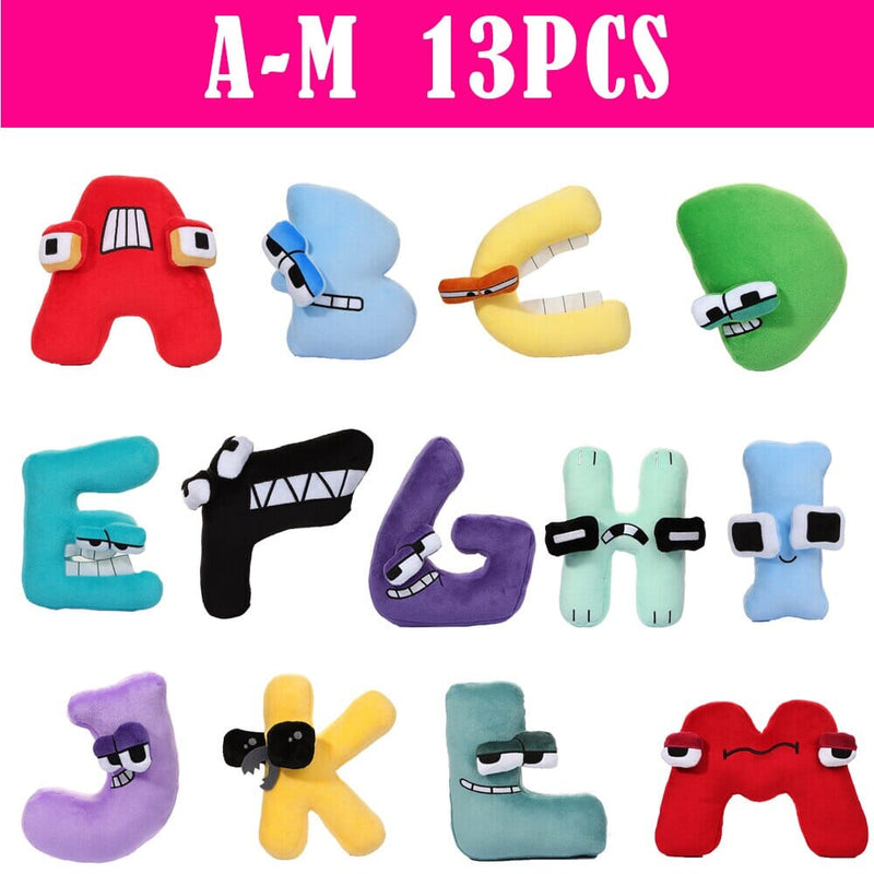 Alfabetinhos - Pelucias alfabéticas Criativaê 13 peças A-M 