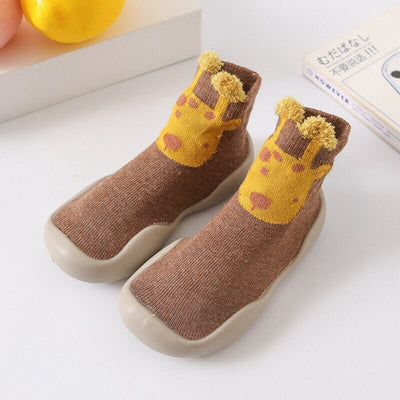 Animashoes - Sapatinho de Animais com Sola de Silicone Criativaê Marrom Macaco 6 - 12 Meses 