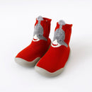 Animashoes - Sapatinho de Animais com Sola de Silicone Criativaê Vermelho Tubarão 6 - 12 Meses 