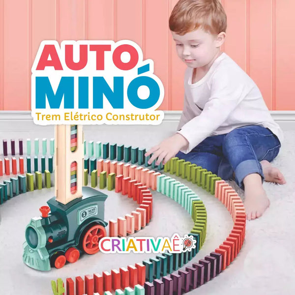 Auto Minó - Trem Elétrico Mágico Construtor com Efeito Dominó