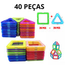 Blocos Magnéticos Criativaê 40 PEÇAS 