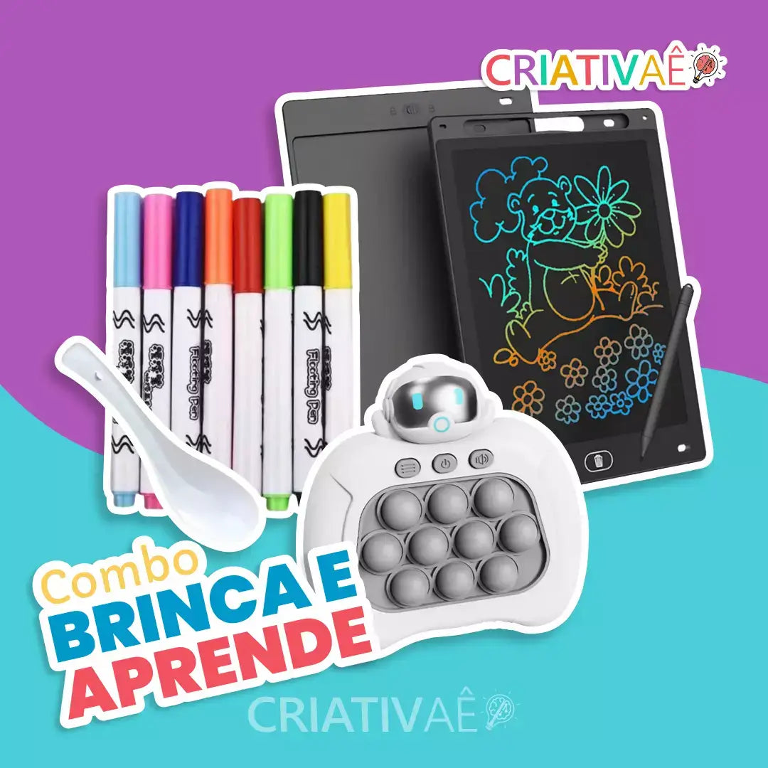 Combo Brinca e Aprende + Brinde Exclusivo 3+ Criativaê 