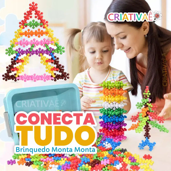 Conecta Tudo Criativaê - Brinquedo Estilo Lego Educativo para Montagem Criativa