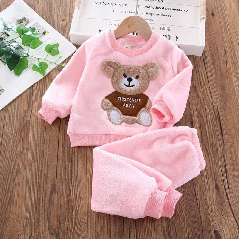 Conjunto inverno Bear Kids Criativaê Rosa 12 meses 