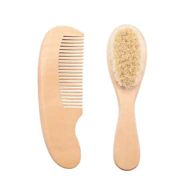 Coomfy - Escova de Lã Natural Super Macia para Bebês I&C 3 Criativaê Pente + Escova Macia 