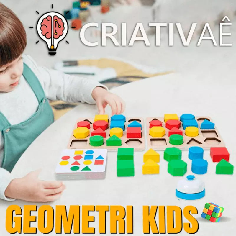 Jogo Puzzle Geométrico - Formas  Brinquedo Educativo Montessori