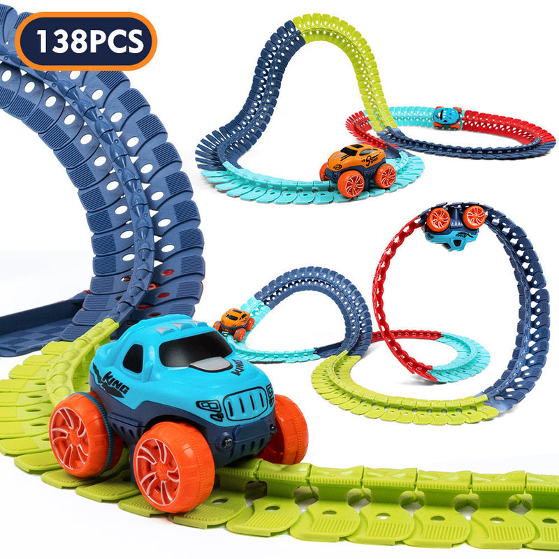 Hard Whells - Pista de Corrida Infantil Flexível de Alta Velocidade I&C 3 Criativaê 138 PCS 