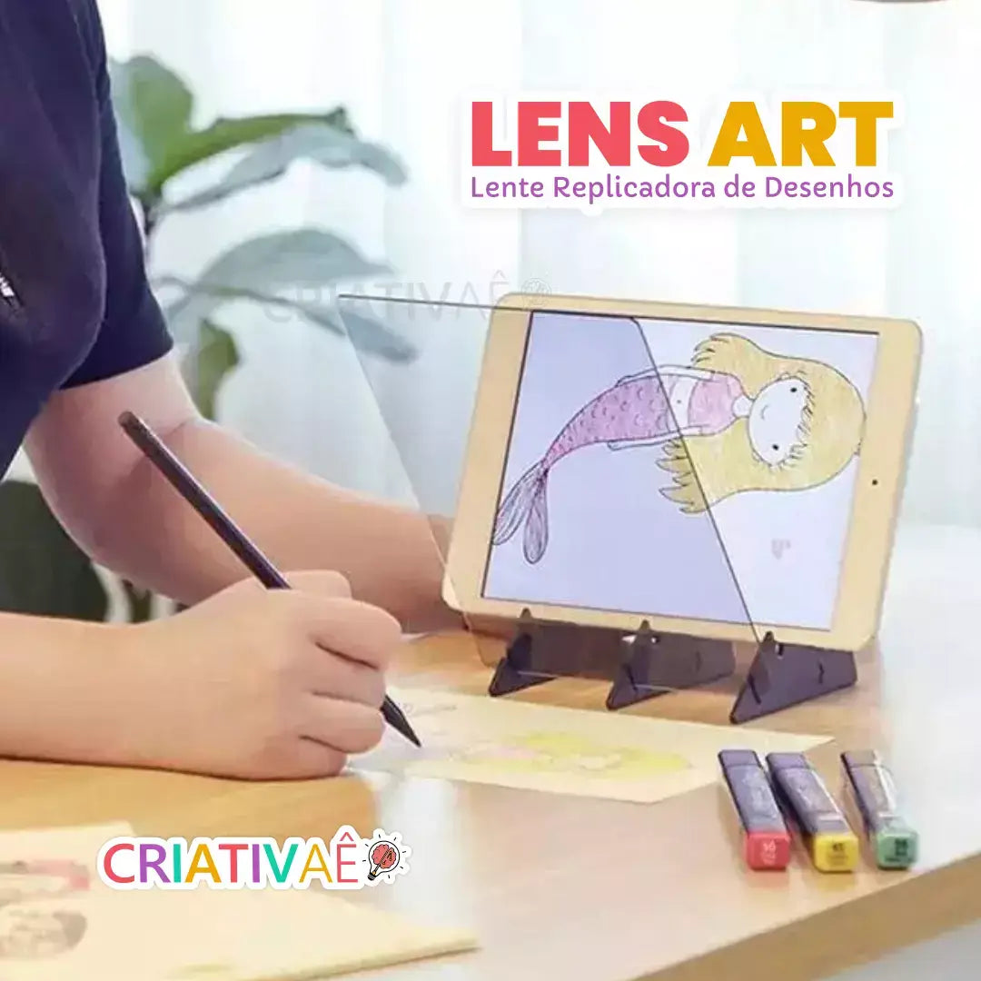 Lens Art - Lente Óptica Replicadora de Desenhos + Brinde Exclusivo 3+ Criativaê 