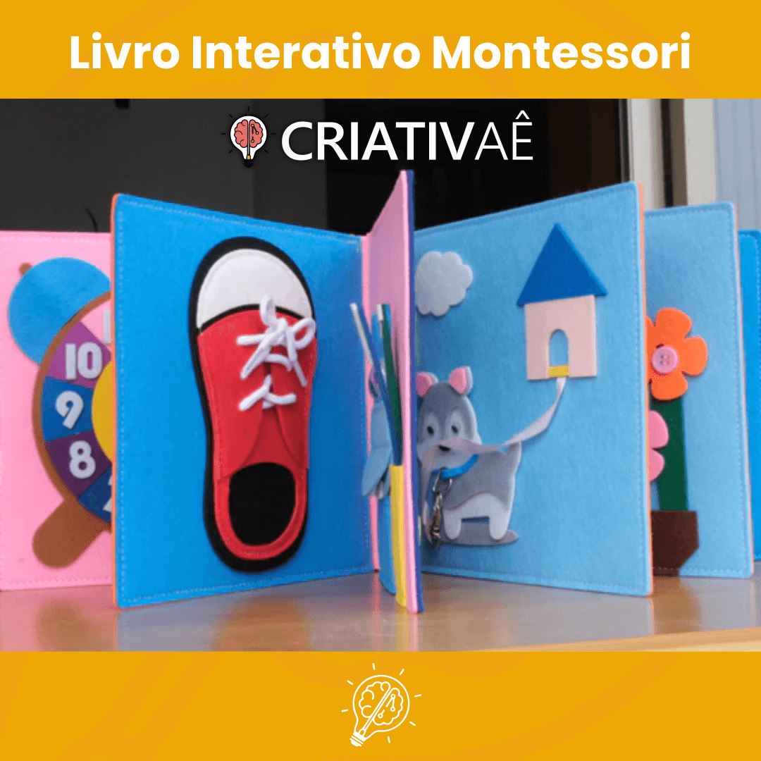 Livro Educativo Montessori - Criativaê FeltBook I&C 3 Criativaê 
