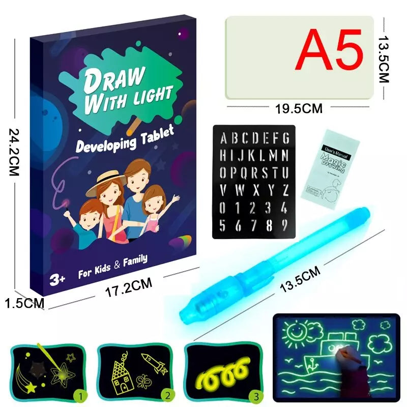 Magic Luz - Lousa Mágica Luminosa Educativa I&C 3 Criativaê A5 