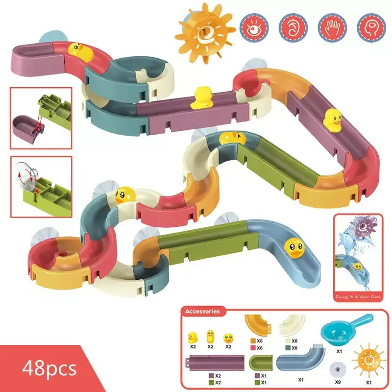 Pista áquatica de patinhos amarelos Criativaê 48Pcs 