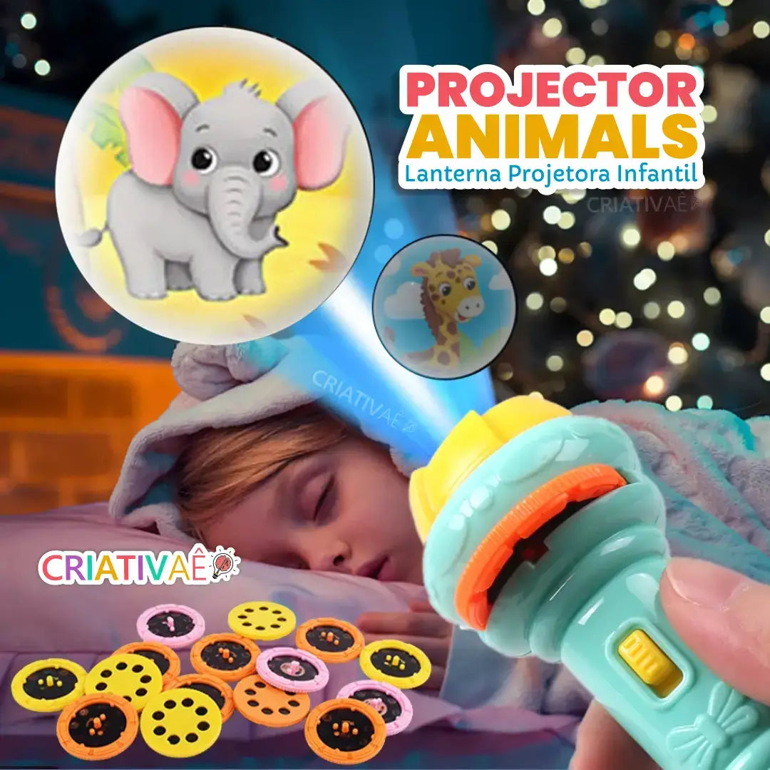 Projector Screen Animals Projector Animals - Lanterna Projetora de Imagens Educativas Infantil