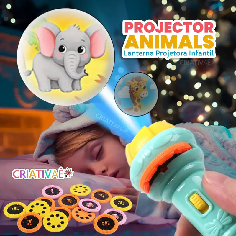 Projector Animals - Lanterna Projetora de Imagens Educativas Infantil I&C 3 Criativaê 