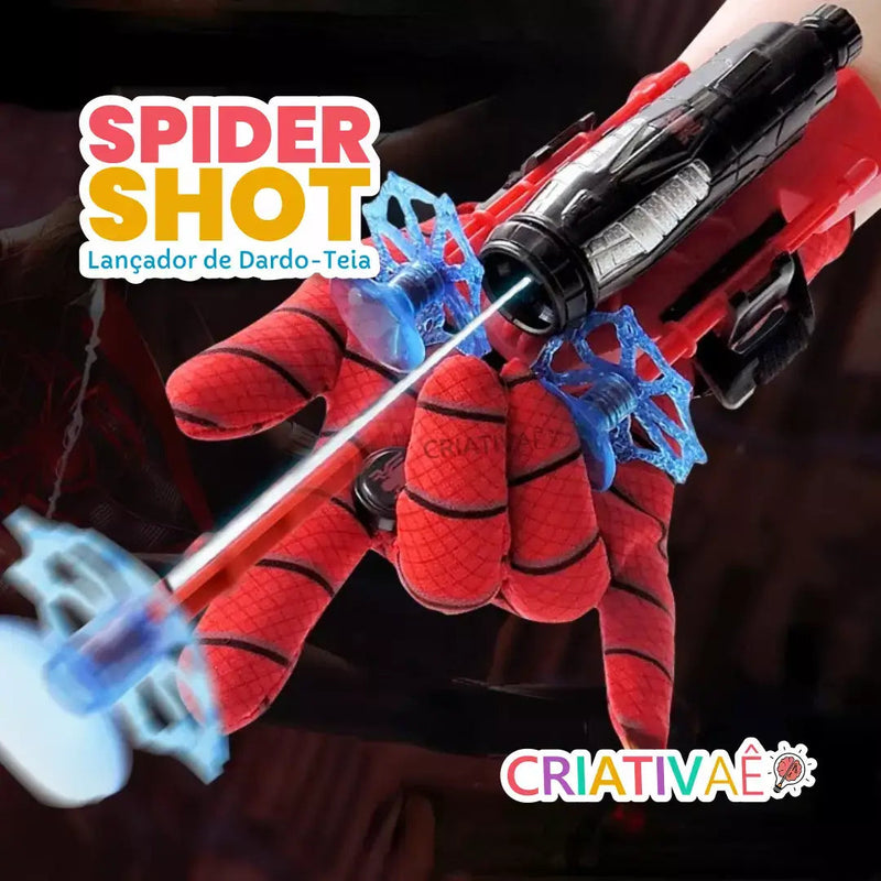 Spider Shot - Lançador de Dardo-Teia do Homem Aranha + Brinde Exclusivo I&C 3 Criativaê 