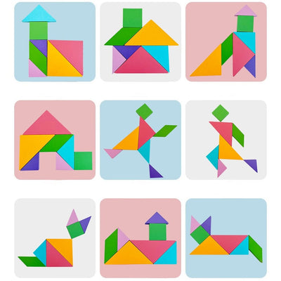 Tangram Criativo - Quebra cabeça magnético 3D Criativaê 