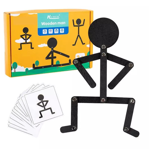 Wooden Man Jogo De Lógica Para Crianças Montessoriana no Shoptime